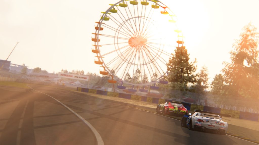 Ein wunderschönes Riesenrad....und natürlich wunderschöne Zweikämpfe auf der Strecke.